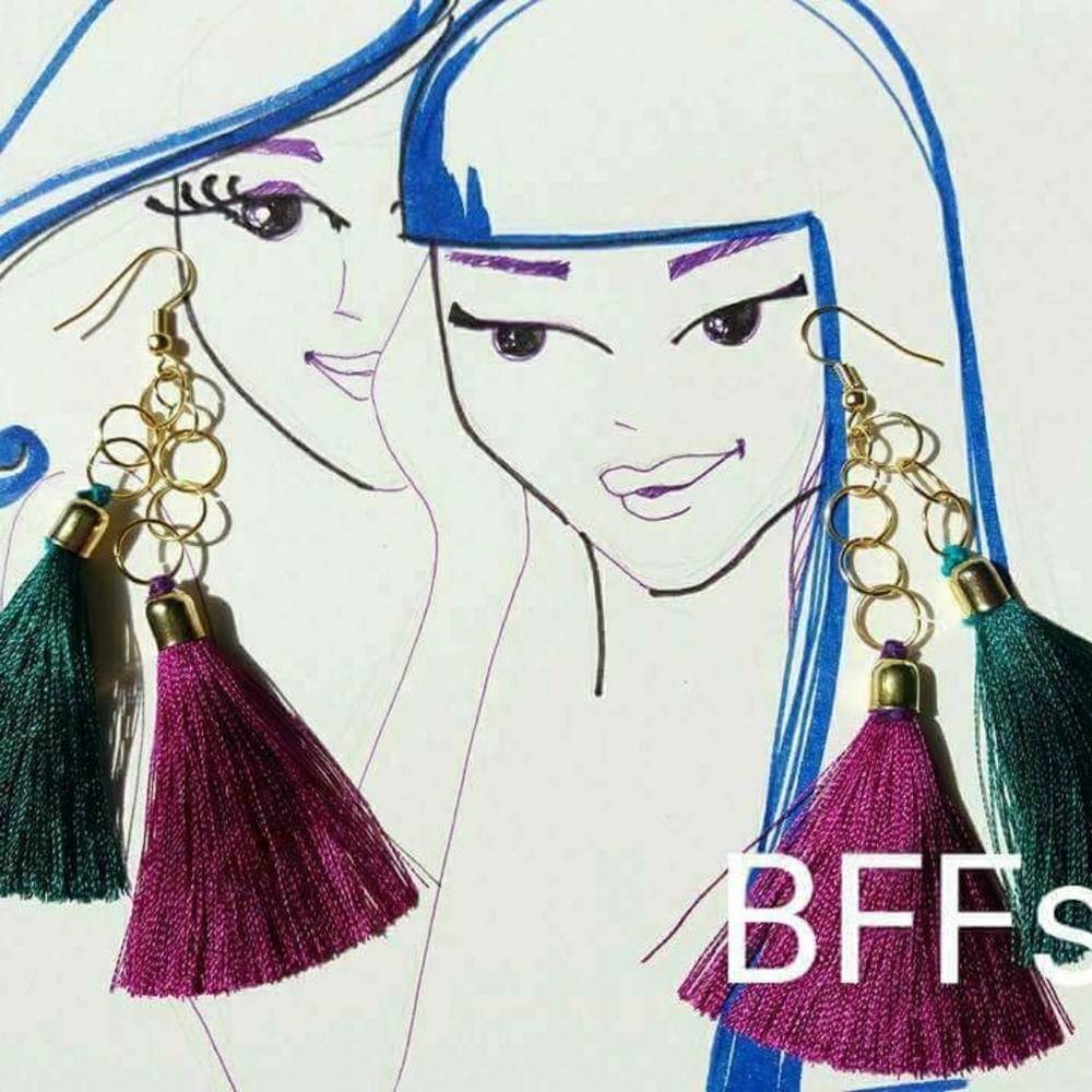 Hand made tassel earrings